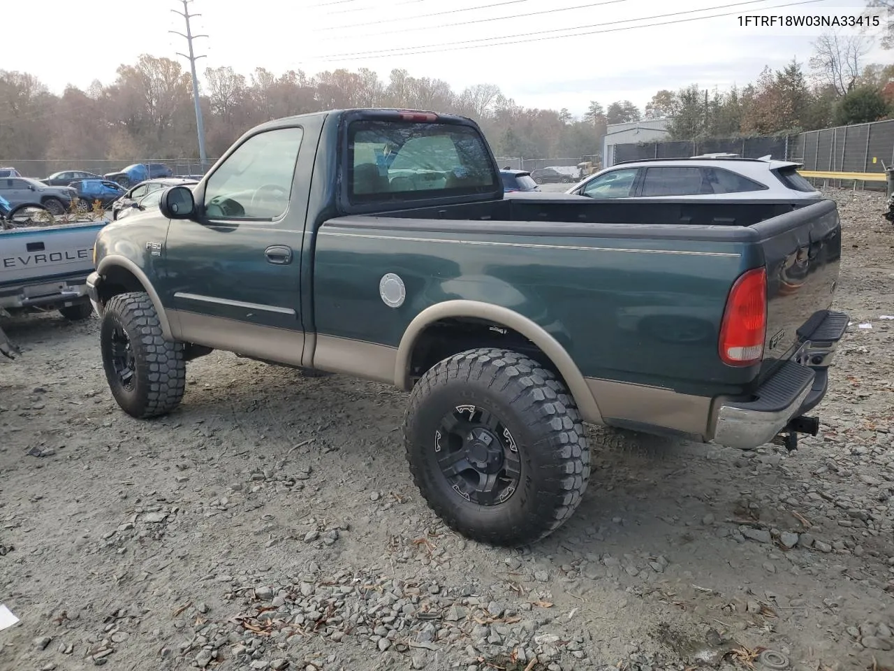 2003 Ford F150 VIN: 1FTRF18W03NA33415 Lot: 79989204