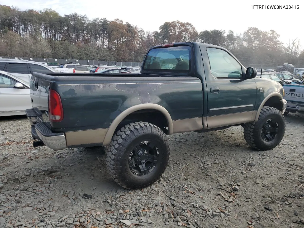 2003 Ford F150 VIN: 1FTRF18W03NA33415 Lot: 79989204