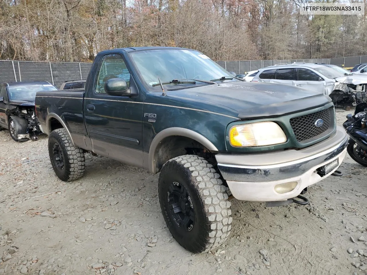 2003 Ford F150 VIN: 1FTRF18W03NA33415 Lot: 79989204