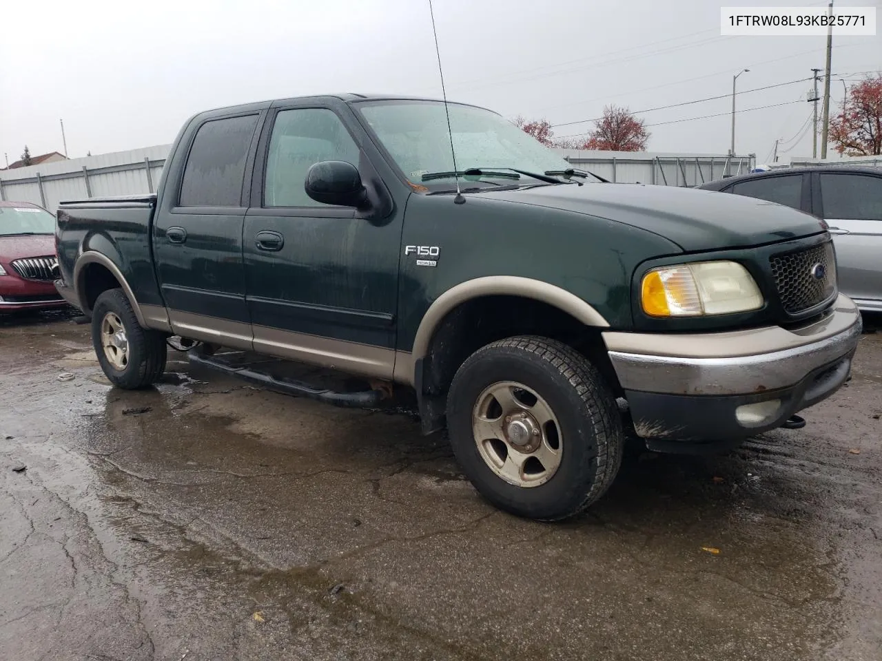 2003 Ford F150 Supercrew VIN: 1FTRW08L93KB25771 Lot: 80863554