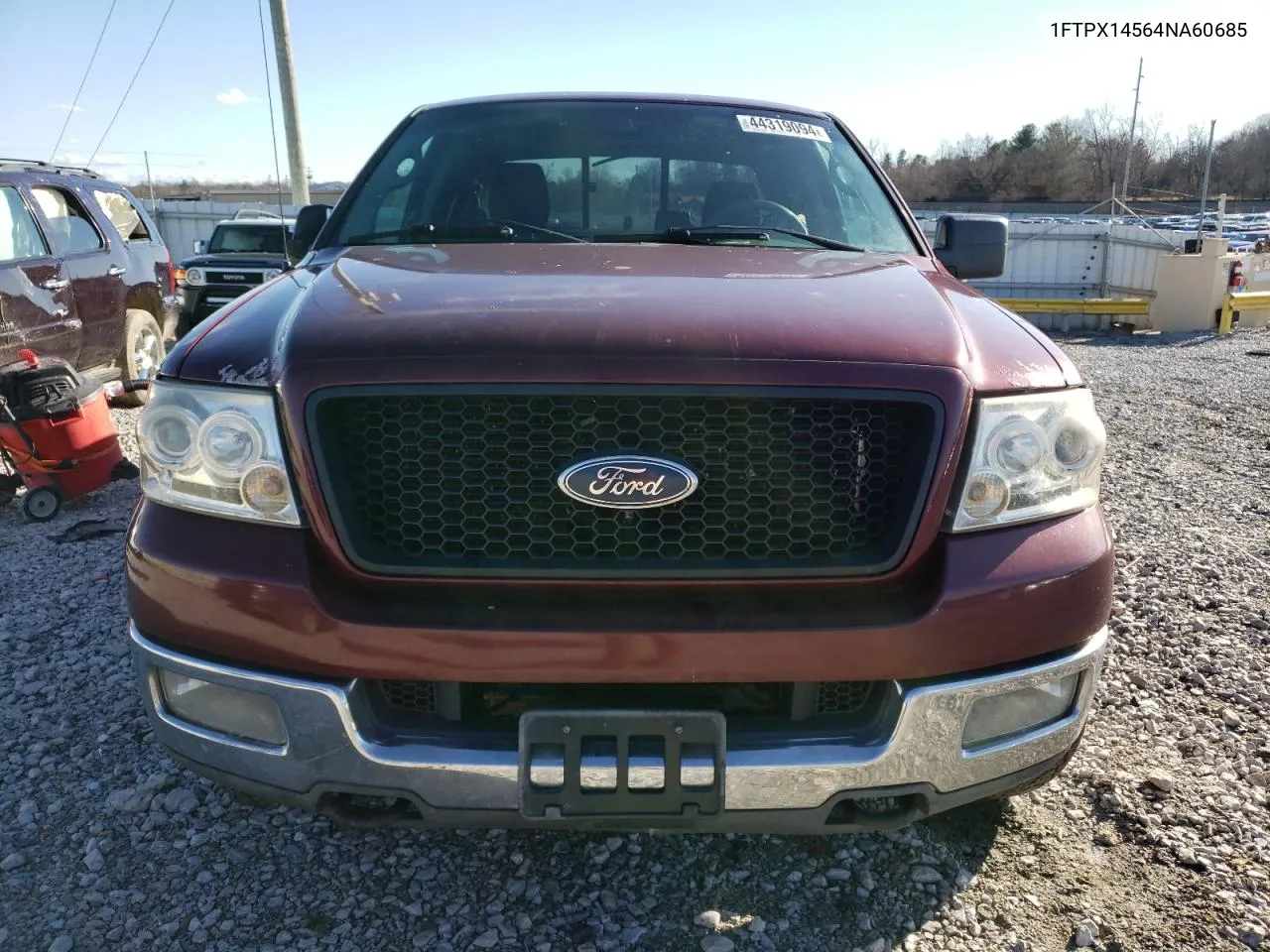 2004 Ford F150 VIN: 1FTPX14564NA60685 Lot: 44319094