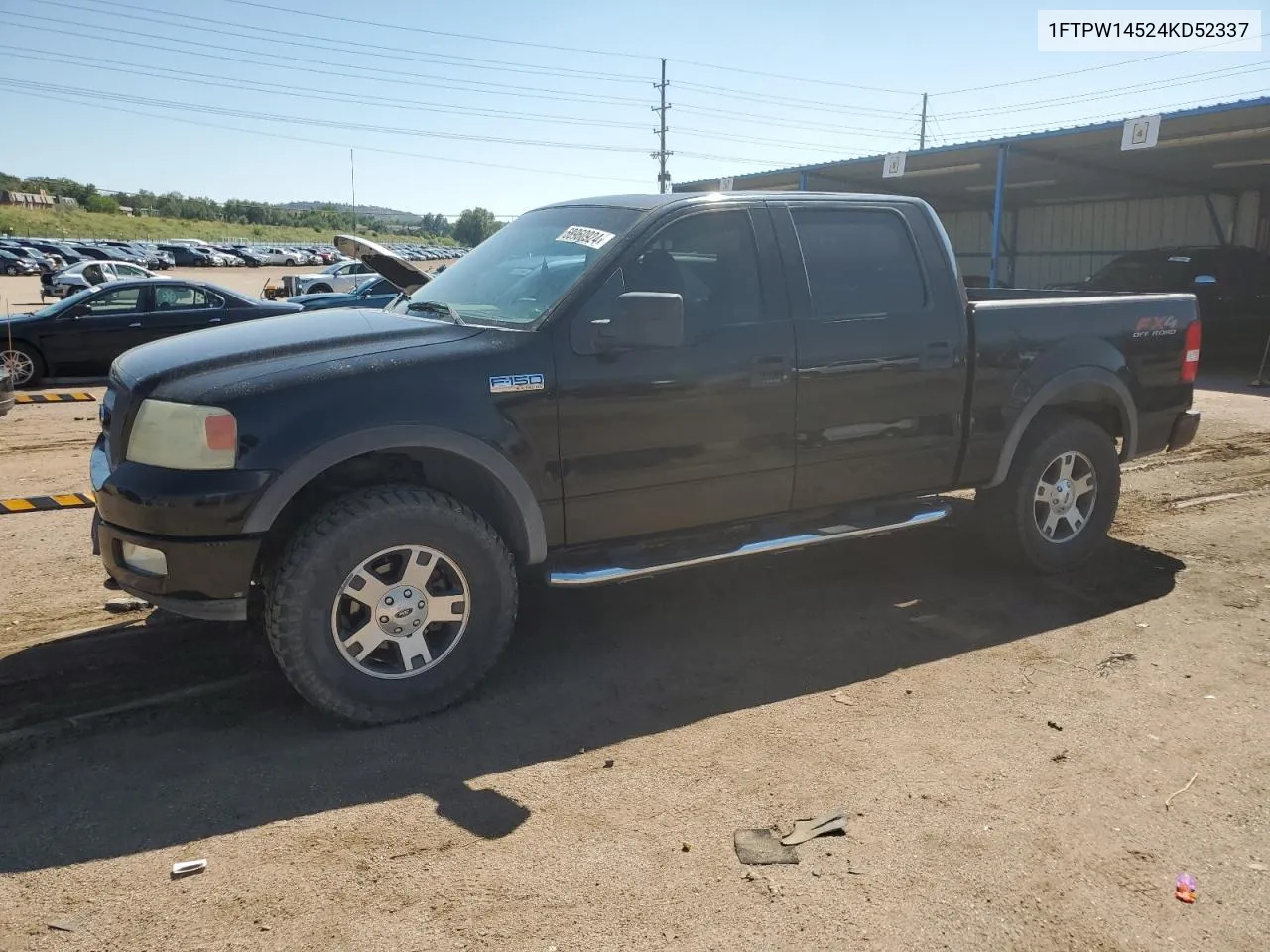 2004 Ford F150 Supercrew VIN: 1FTPW14524KD52337 Lot: 68960924