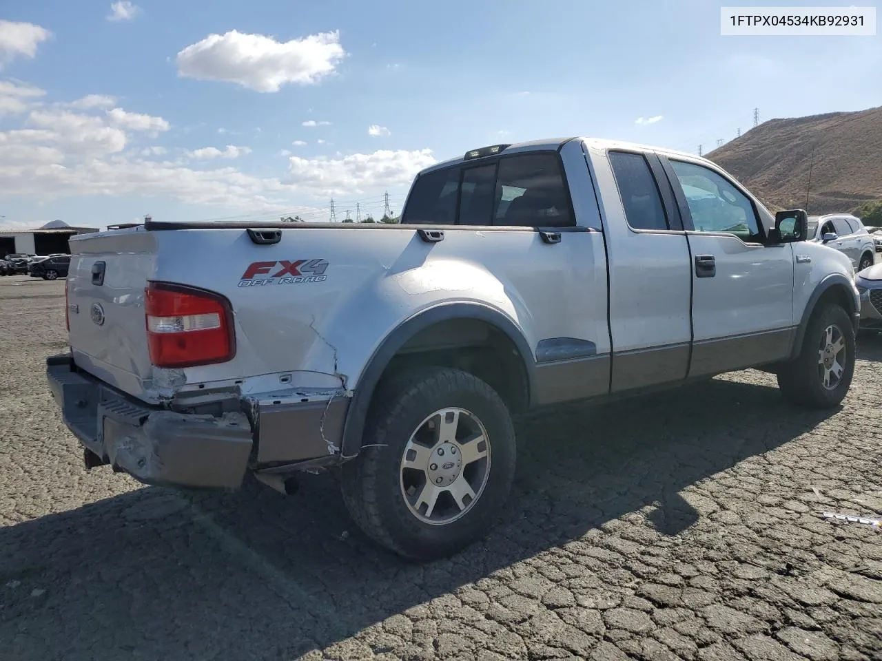 2004 Ford F150 VIN: 1FTPX04534KB92931 Lot: 71264184