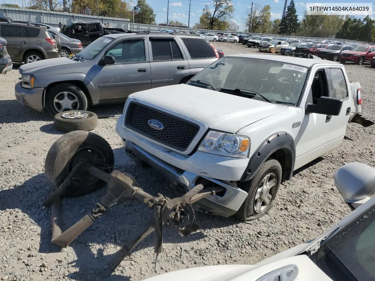 2004 Ford F150 Supercrew VIN: 1FTPW14504KA64039 Lot: 73818584