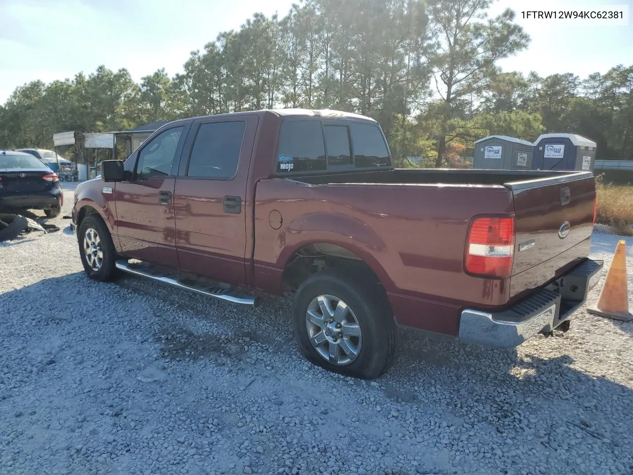 2004 Ford F150 Supercrew VIN: 1FTRW12W94KC62381 Lot: 77614184