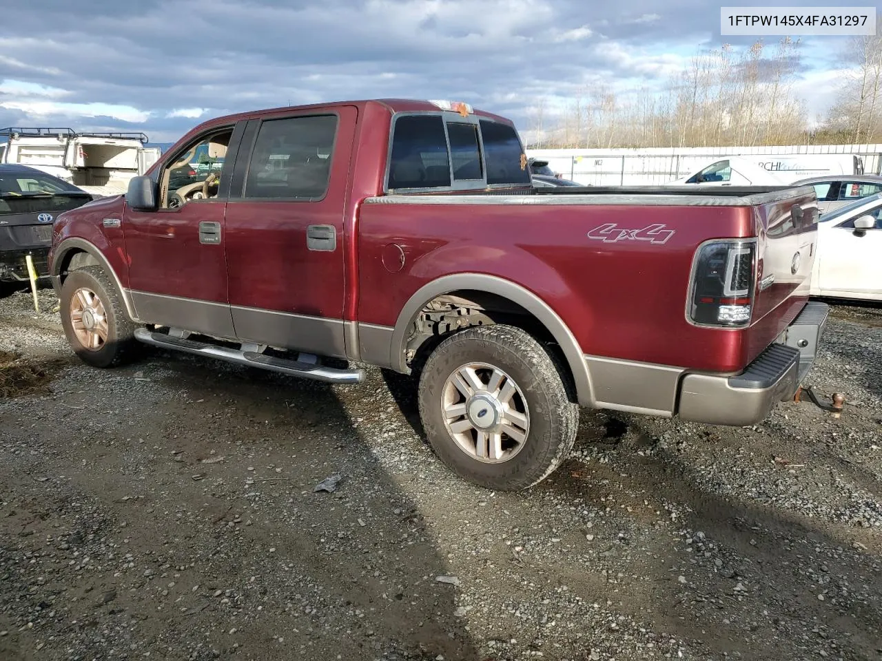 2004 Ford F150 Supercrew VIN: 1FTPW145X4FA31297 Lot: 81279264