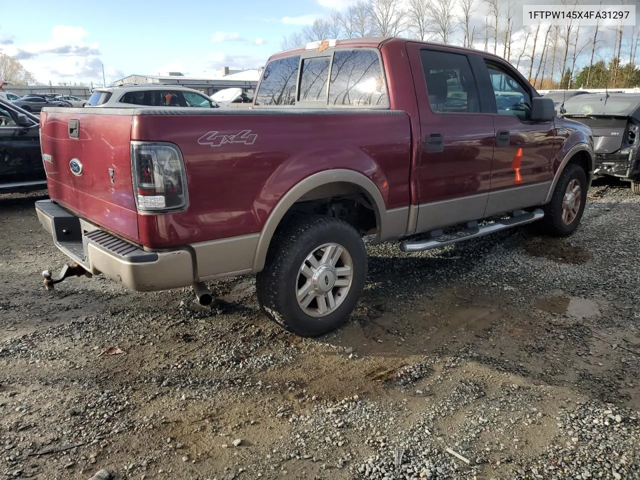 2004 Ford F150 Supercrew VIN: 1FTPW145X4FA31297 Lot: 81279264