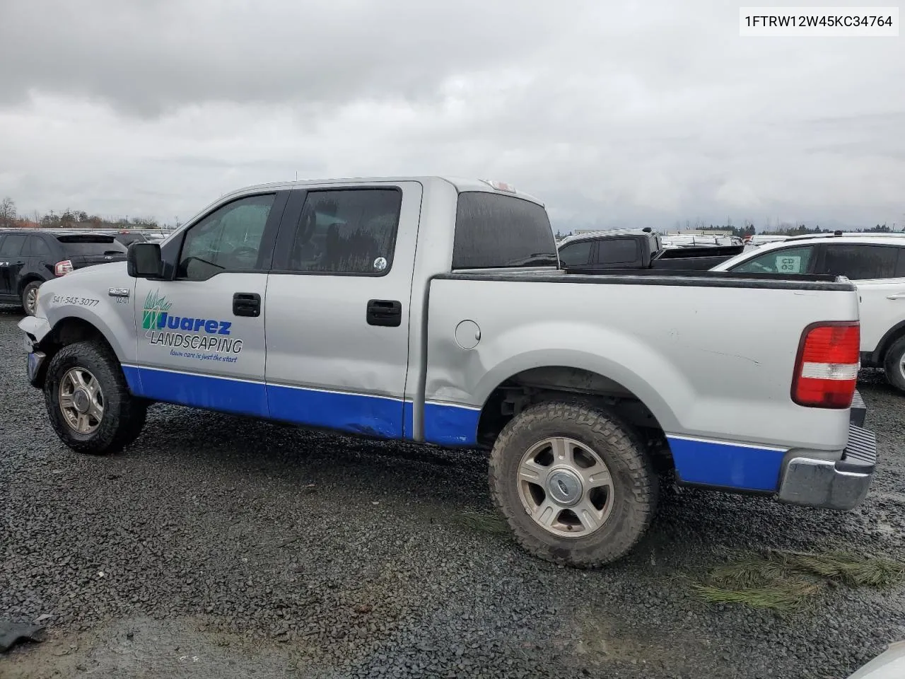 2005 Ford F150 Supercrew VIN: 1FTRW12W45KC34764 Lot: 41423484