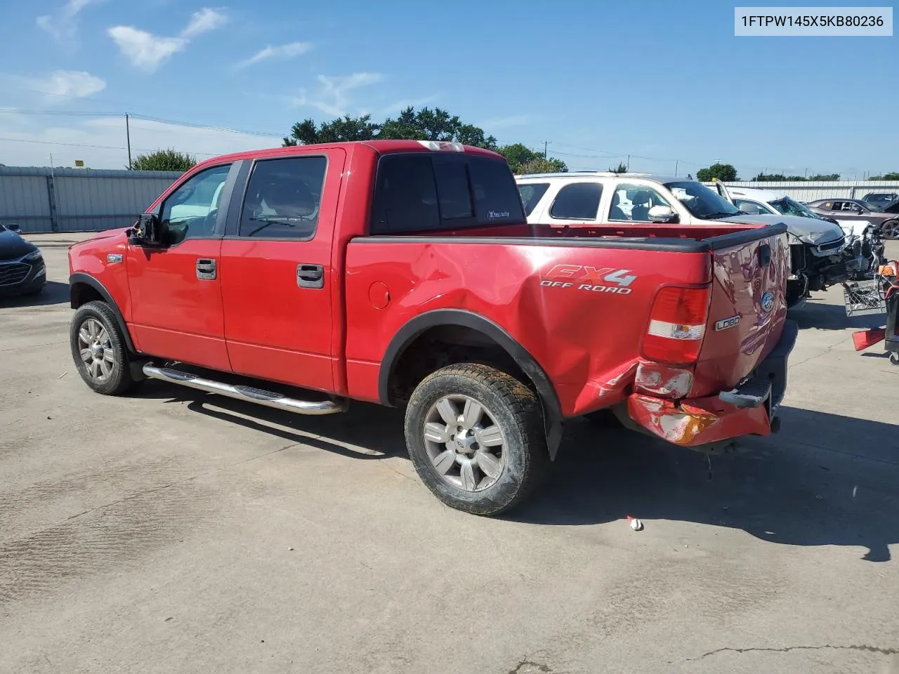 2005 Ford F150 Supercrew VIN: 1FTPW145X5KB80236 Lot: 54734584