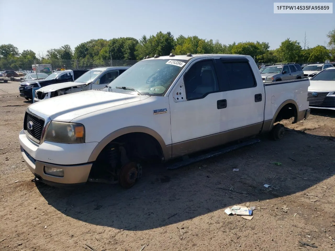 2005 Ford F150 Supercrew VIN: 1FTPW14535FA95859 Lot: 67243394