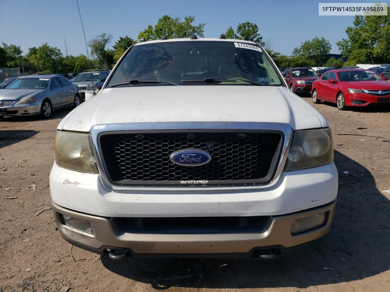 2005 Ford F150 Supercrew VIN: 1FTPW14535FA95859 Lot: 67243394