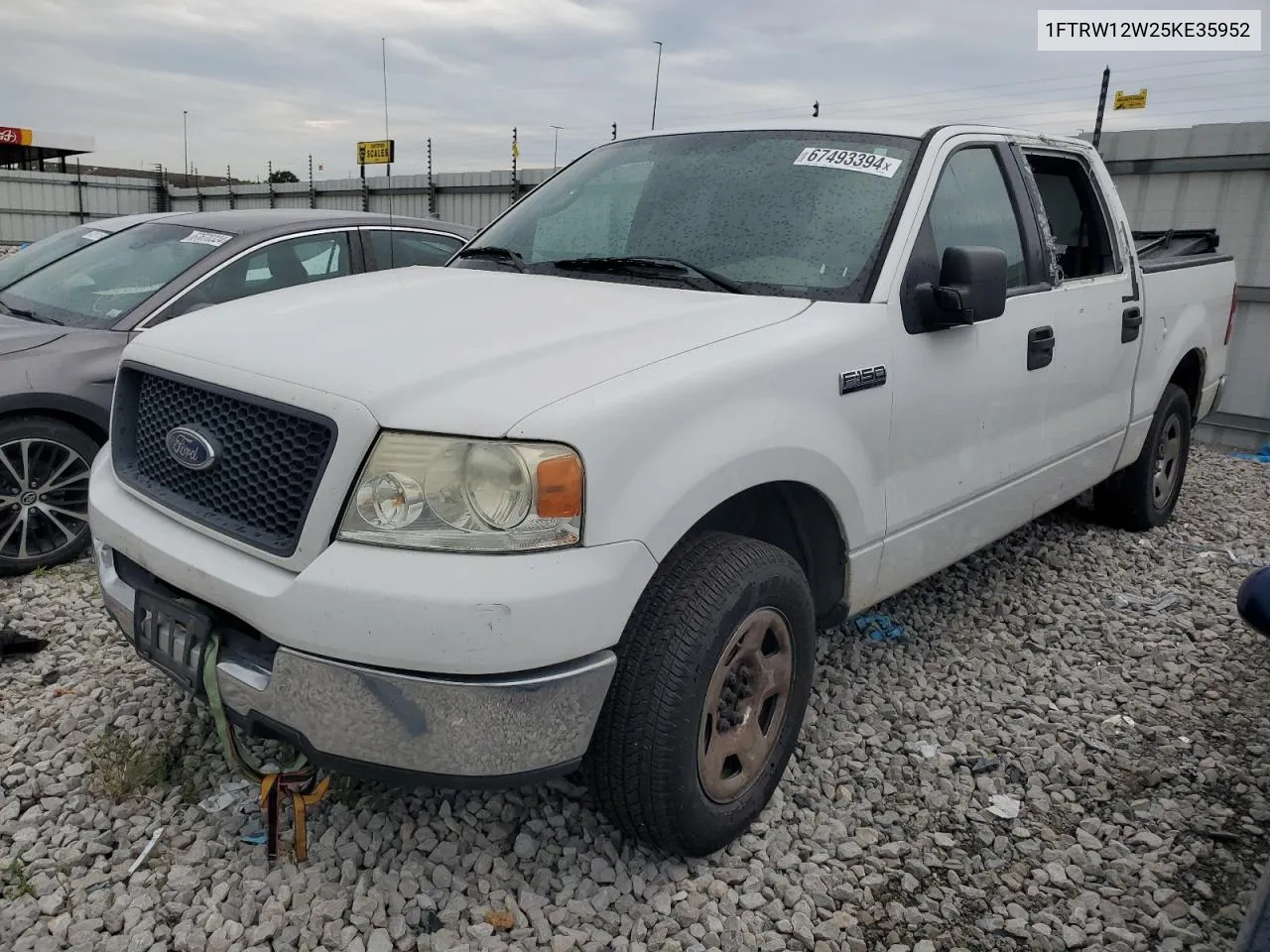 2005 Ford F150 Supercrew VIN: 1FTRW12W25KE35952 Lot: 67493394