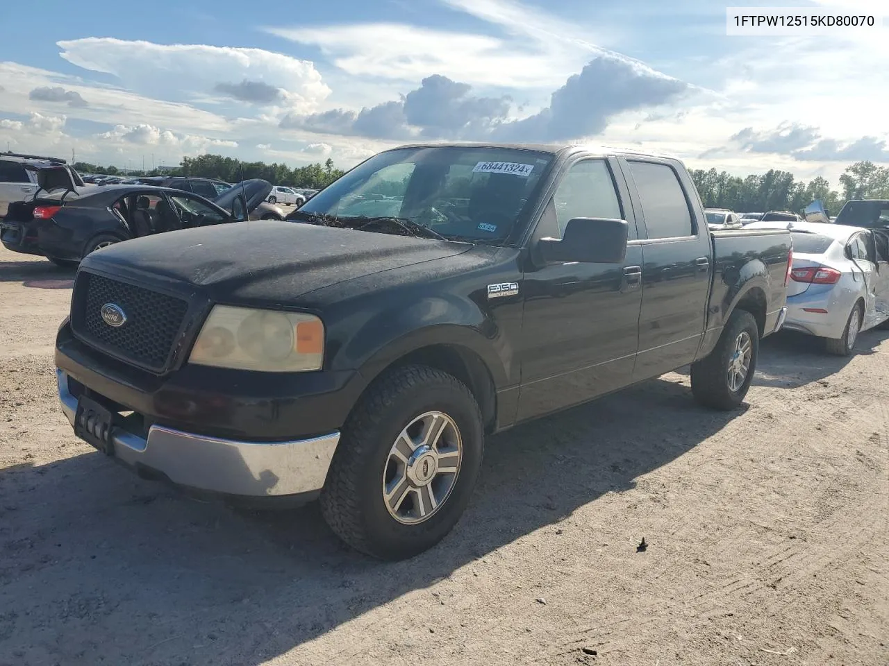 2005 Ford F150 Supercrew VIN: 1FTPW12515KD80070 Lot: 68441324