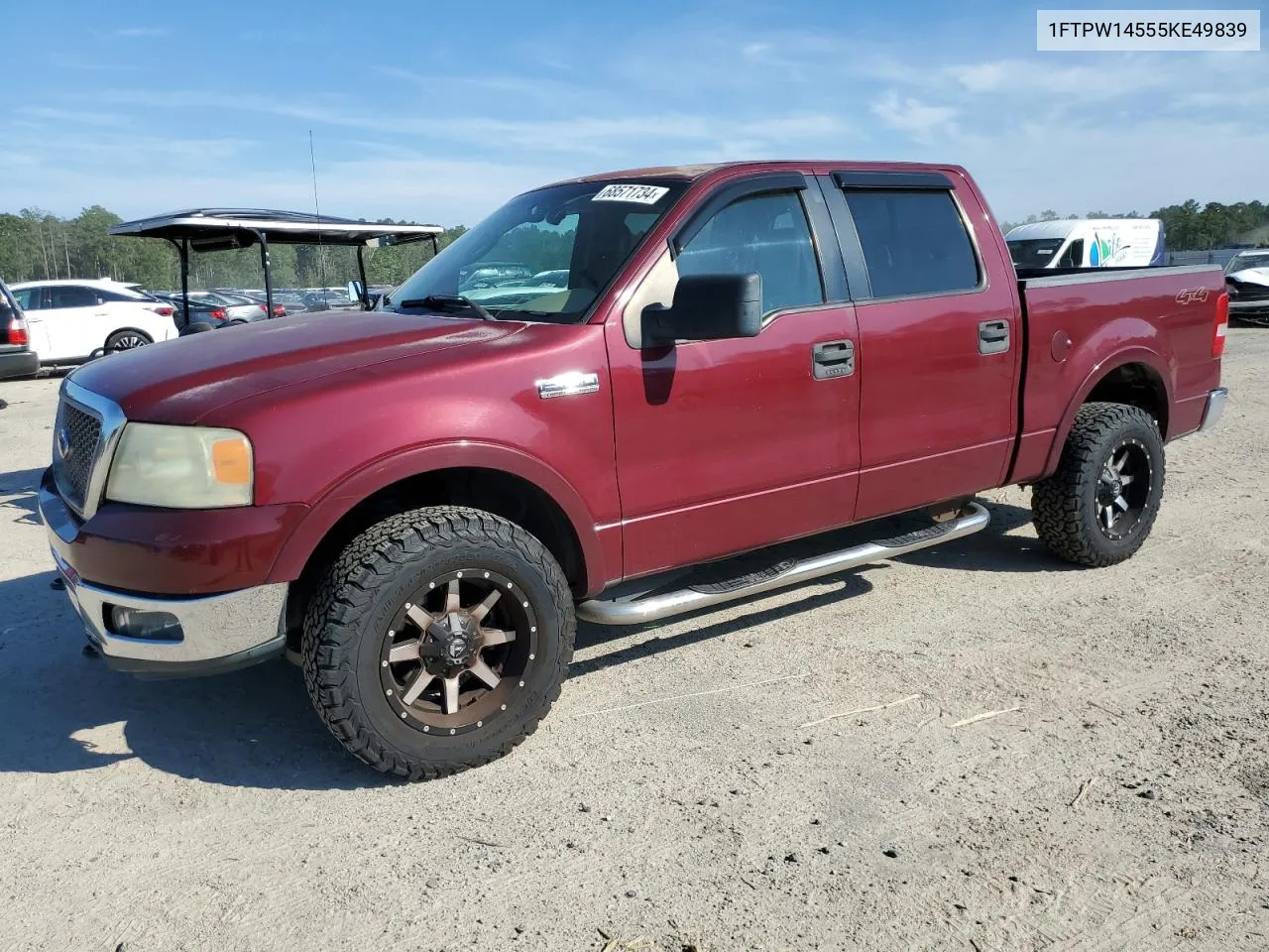 2005 Ford F150 Supercrew VIN: 1FTPW14555KE49839 Lot: 68571734