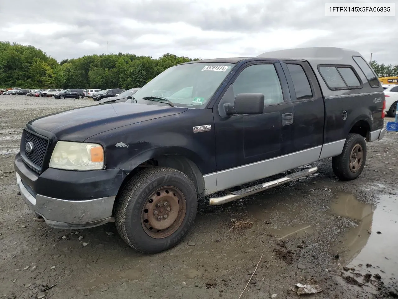 2005 Ford F150 VIN: 1FTPX145X5FA06835 Lot: 69751614