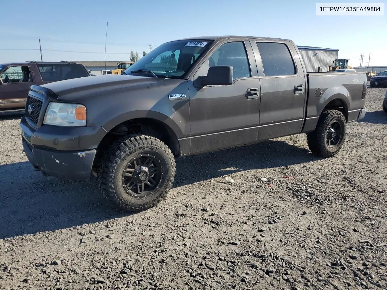 2005 Ford F150 Supercrew VIN: 1FTPW14535FA49884 Lot: 70054574