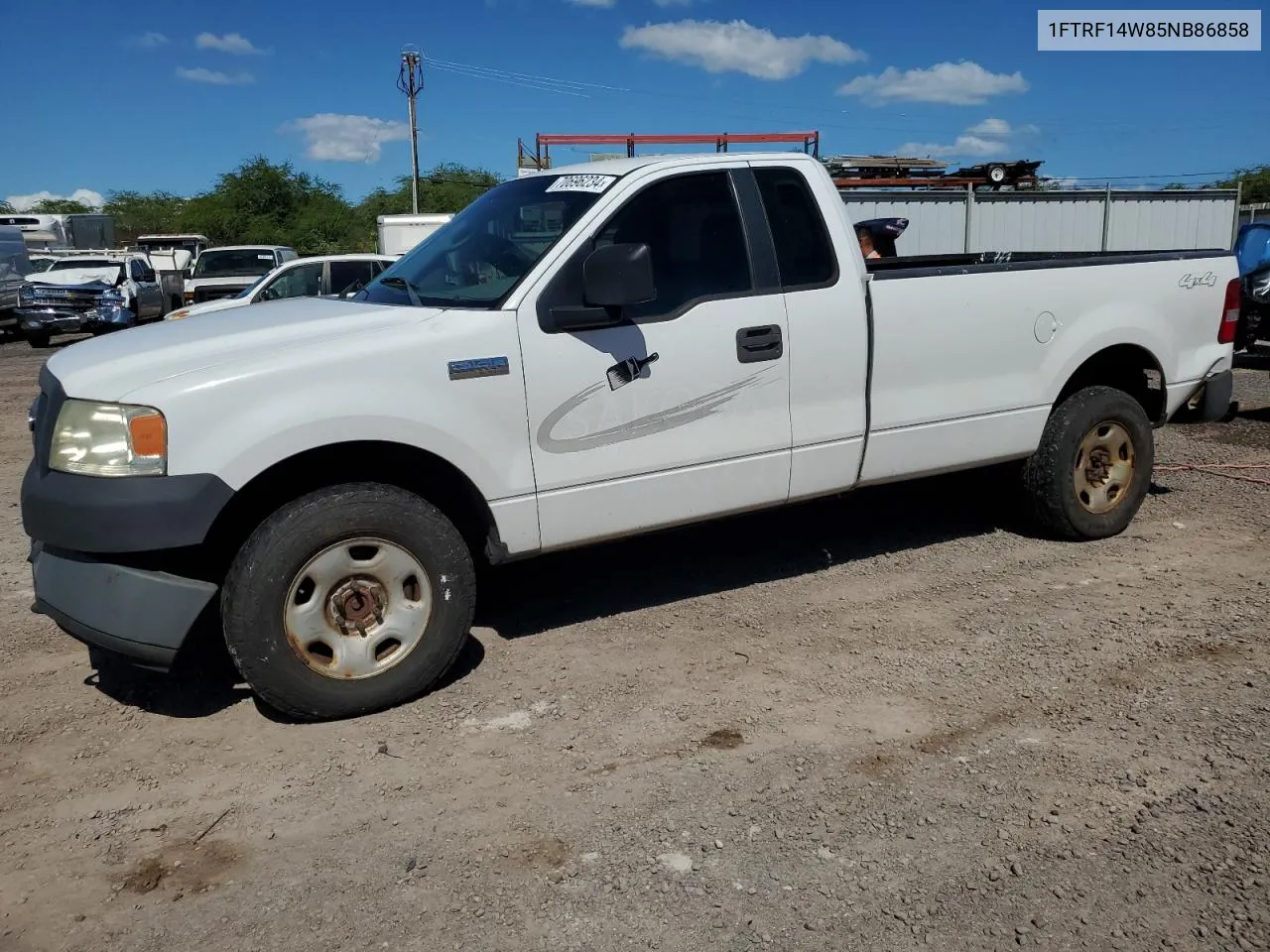 2005 Ford F150 VIN: 1FTRF14W85NB86858 Lot: 70696234