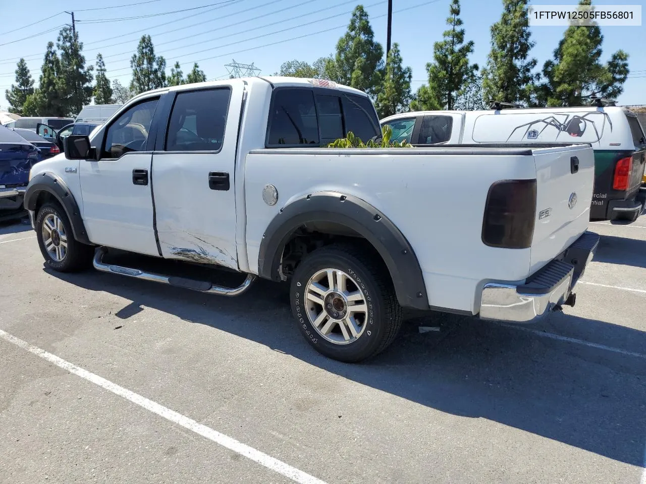 2005 Ford F150 Supercrew VIN: 1FTPW12505FB56801 Lot: 70970174