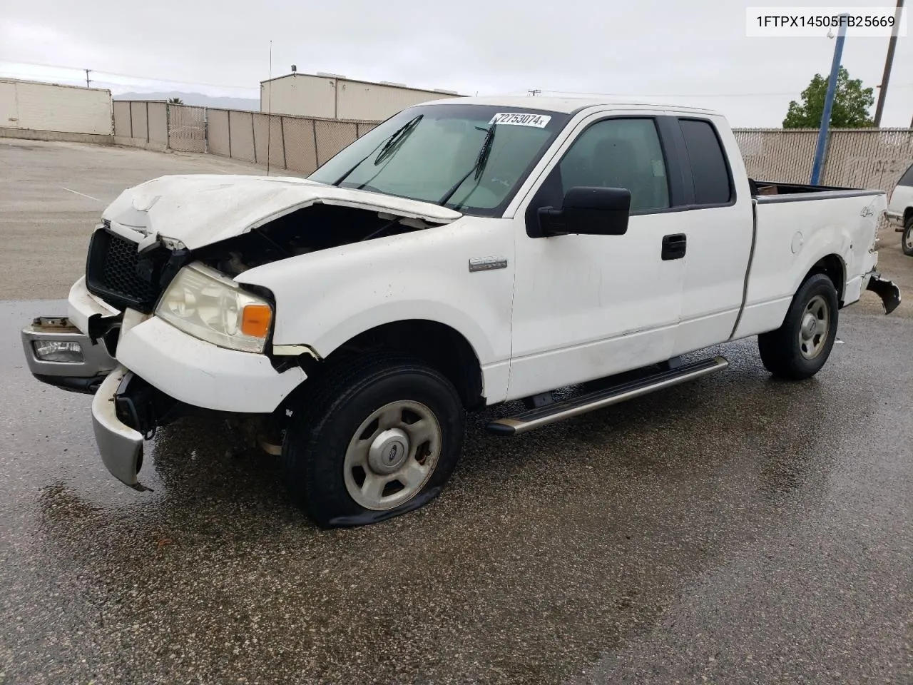 2005 Ford F150 VIN: 1FTPX14505FB25669 Lot: 72753074