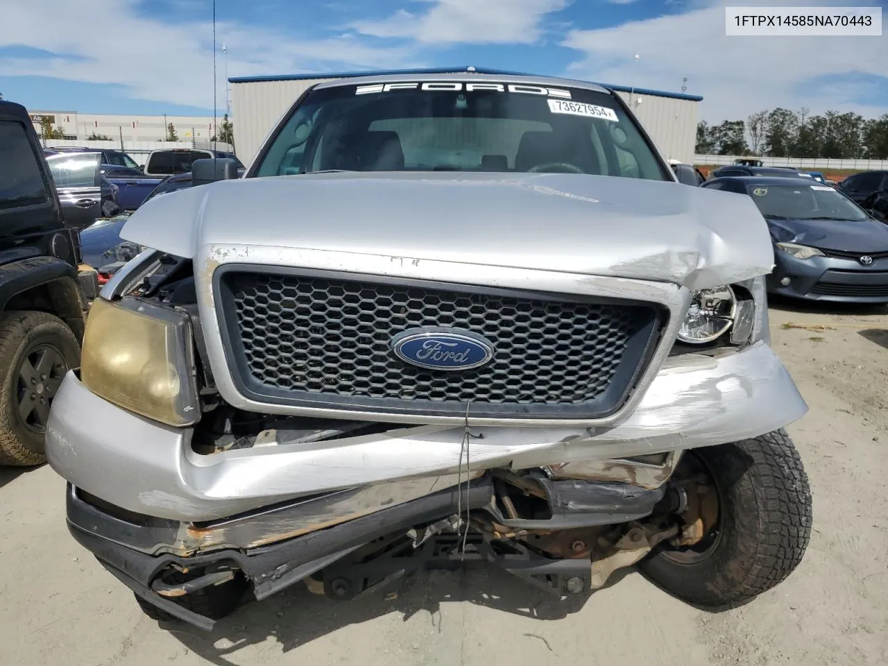 2005 Ford F150 VIN: 1FTPX14585NA70443 Lot: 73627954