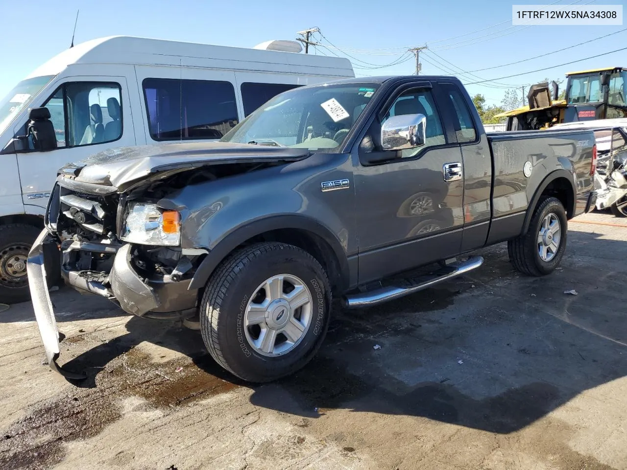 2005 Ford F150 VIN: 1FTRF12WX5NA34308 Lot: 74148874