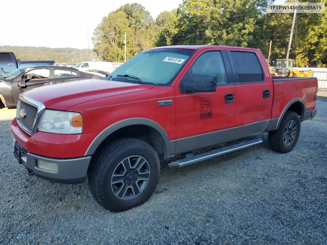 2005 Ford F150 Supercrew VIN: 1FTPW14565KE85619 Lot: 74857274