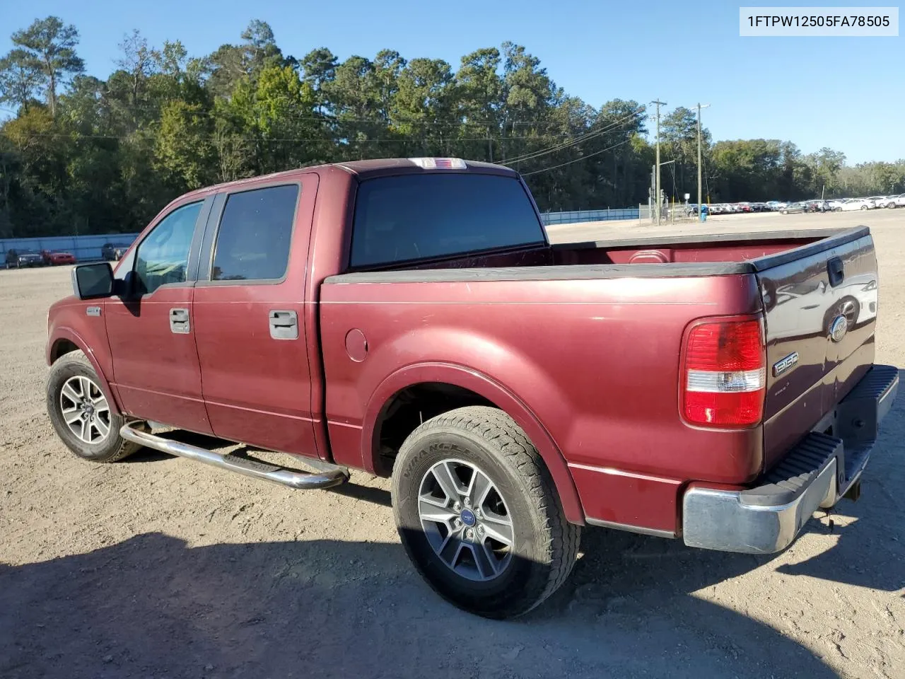 2005 Ford F150 Supercrew VIN: 1FTPW12505FA78505 Lot: 74868644