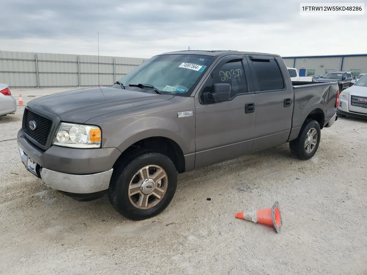 2005 Ford F150 Supercrew VIN: 1FTRW12W55KD48286 Lot: 74997564