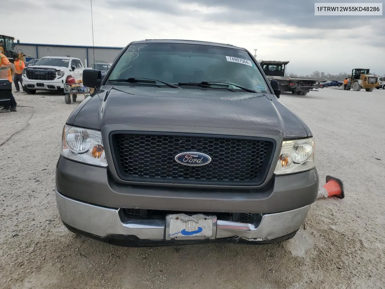 2005 Ford F150 Supercrew VIN: 1FTRW12W55KD48286 Lot: 74997564