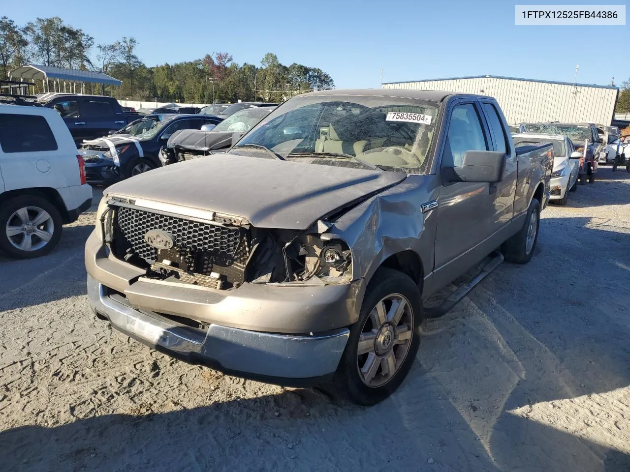 2005 Ford F150 VIN: 1FTPX12525FB44386 Lot: 75835504