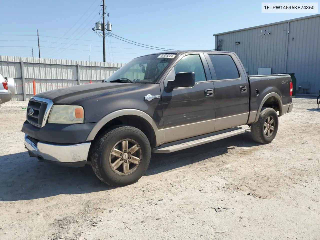 2005 Ford F150 Supercrew VIN: 1FTPW14535KB74360 Lot: 76308344