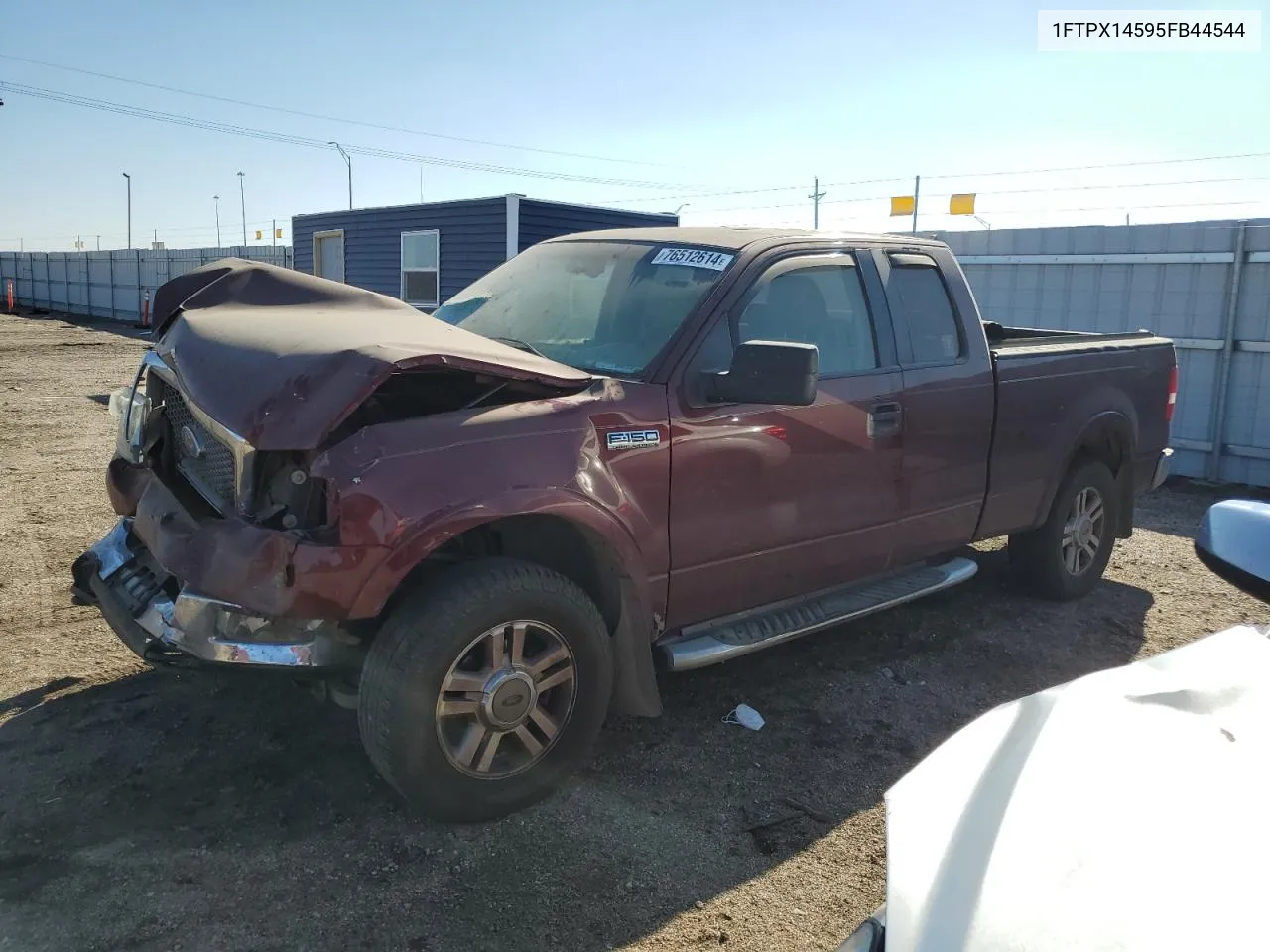 2005 Ford F150 VIN: 1FTPX14595FB44544 Lot: 76512614