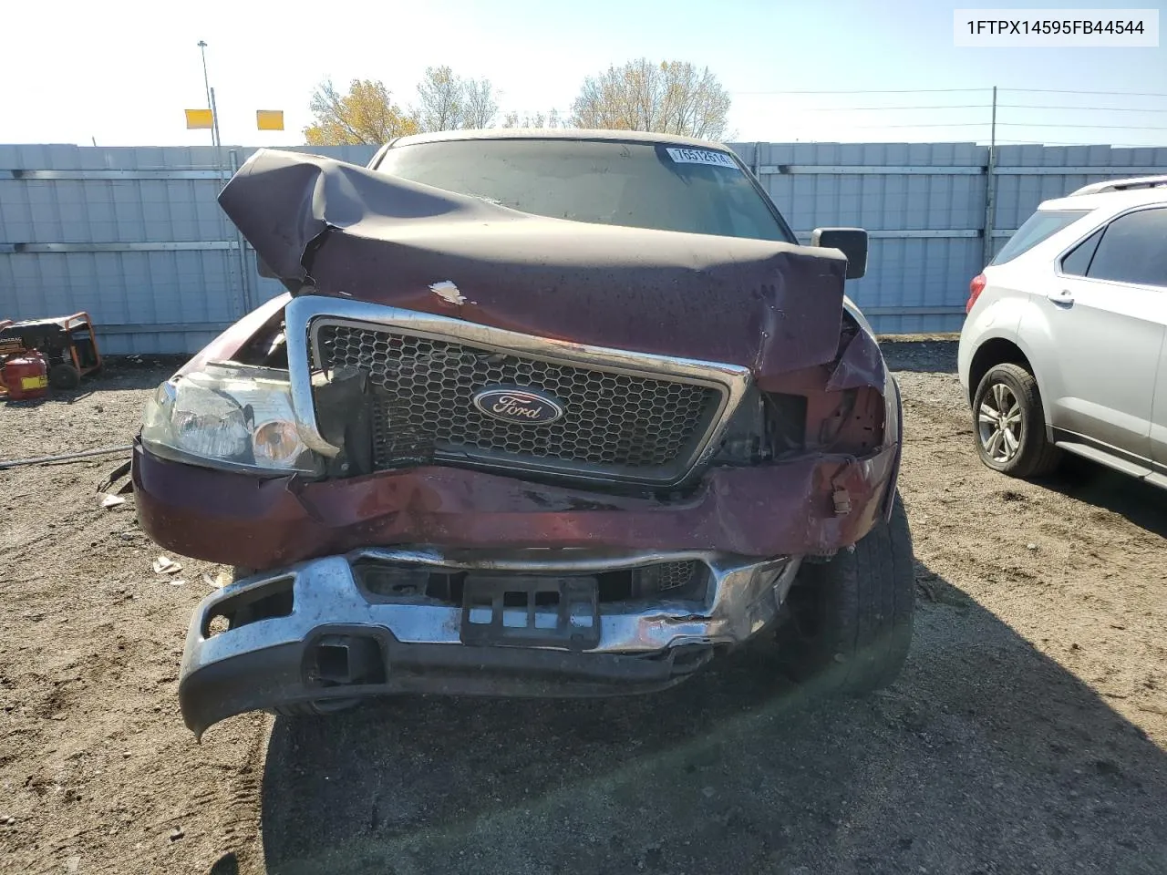 2005 Ford F150 VIN: 1FTPX14595FB44544 Lot: 76512614