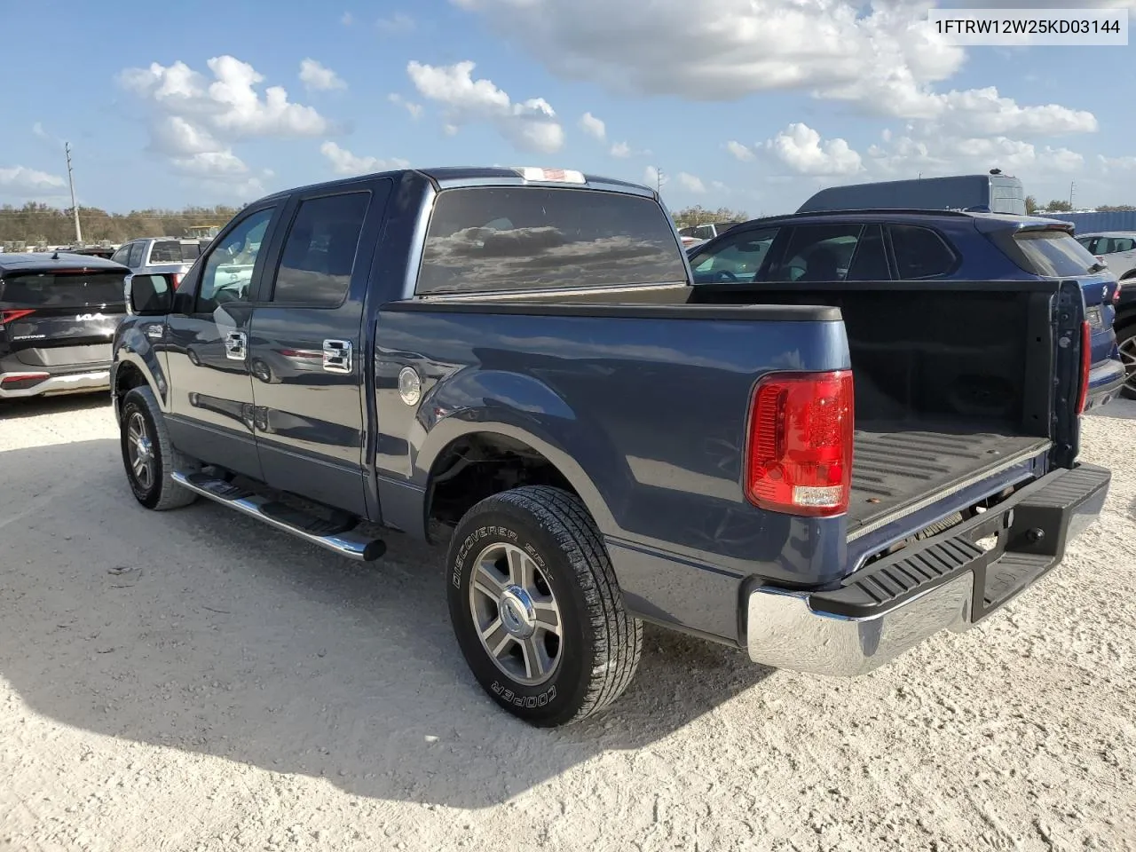 2005 Ford F150 Supercrew VIN: 1FTRW12W25KD03144 Lot: 76533314