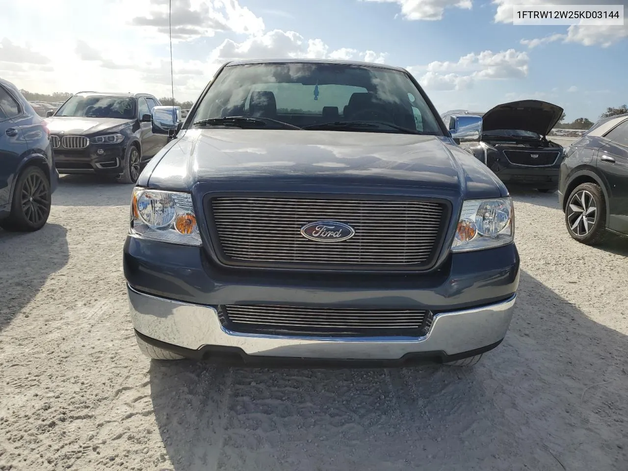 2005 Ford F150 Supercrew VIN: 1FTRW12W25KD03144 Lot: 76533314