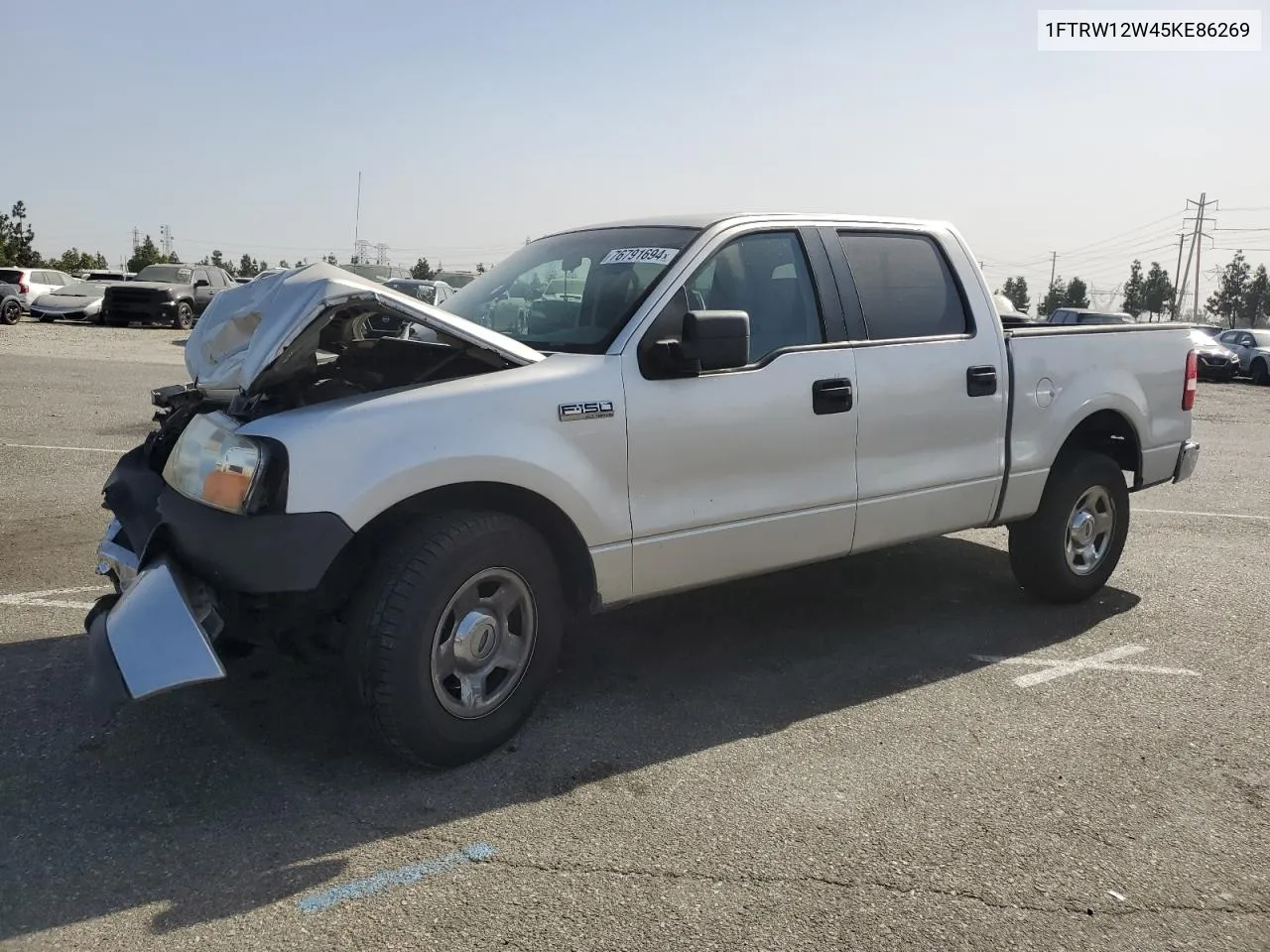 2005 Ford F150 Supercrew VIN: 1FTRW12W45KE86269 Lot: 76791694