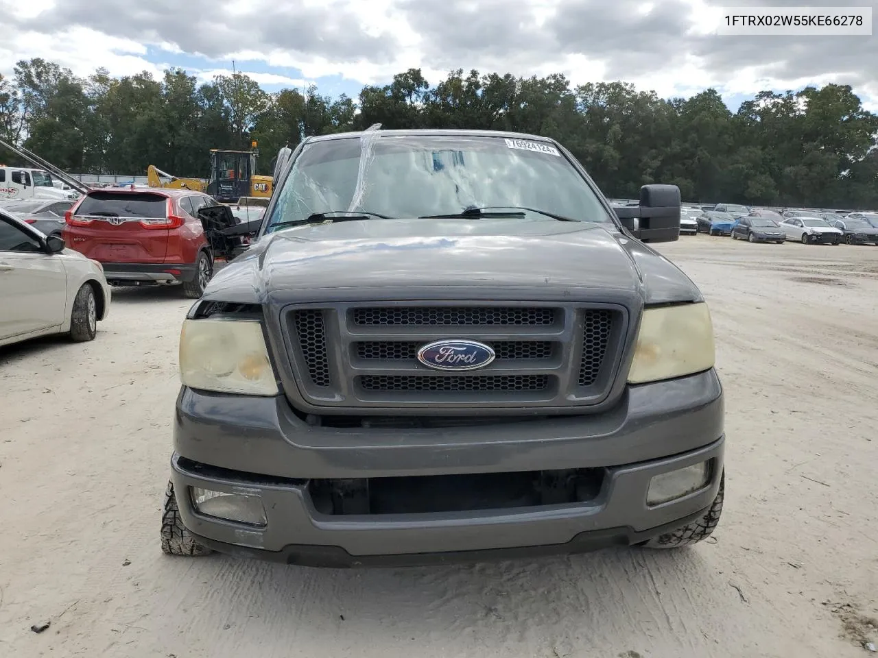 2005 Ford F150 VIN: 1FTRX02W55KE66278 Lot: 76924124