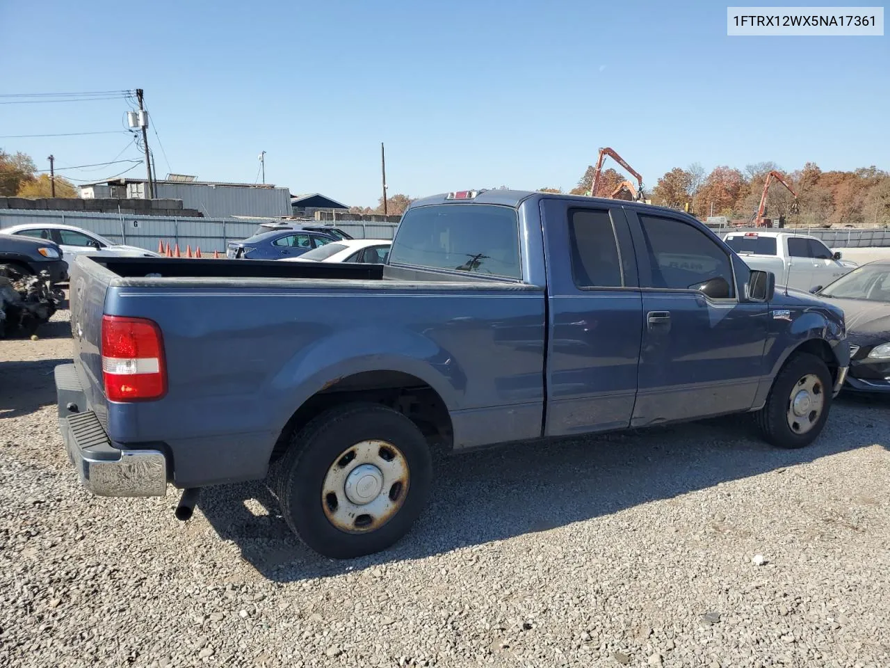 2005 Ford F150 VIN: 1FTRX12WX5NA17361 Lot: 77252474