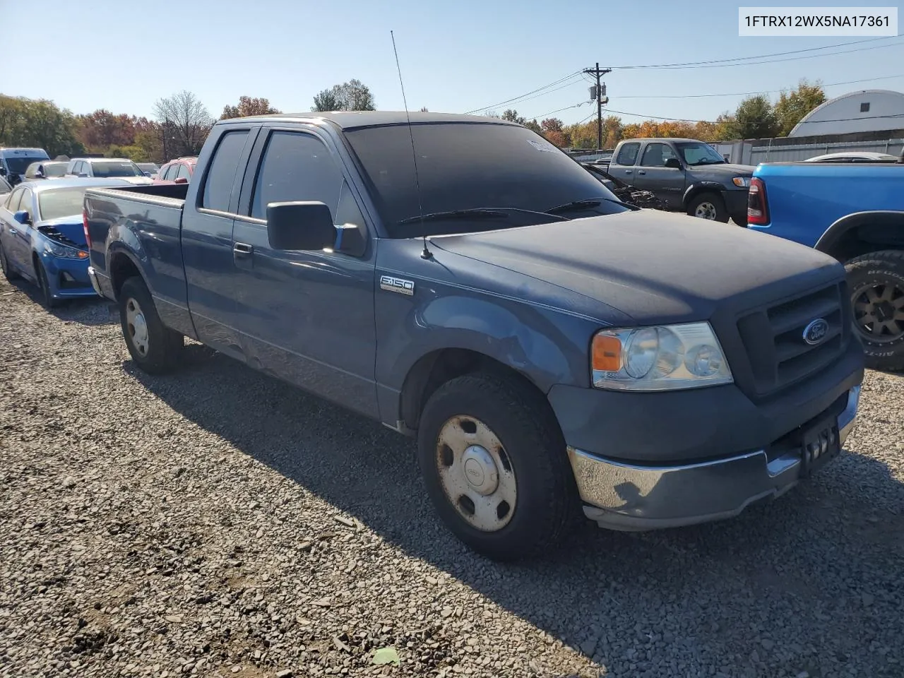 2005 Ford F150 VIN: 1FTRX12WX5NA17361 Lot: 77252474