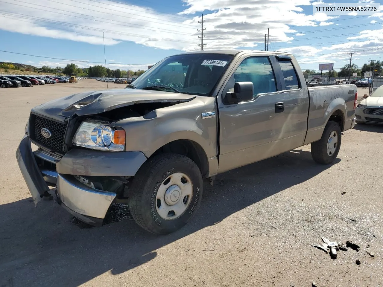 2005 Ford F150 VIN: 1FTRX14W55NA52726 Lot: 77398444