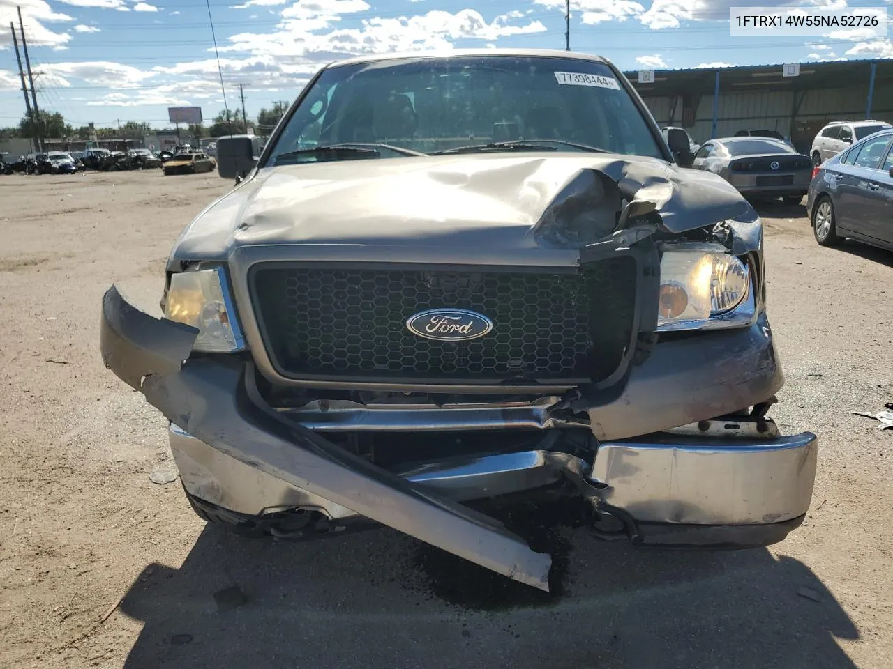 2005 Ford F150 VIN: 1FTRX14W55NA52726 Lot: 77398444