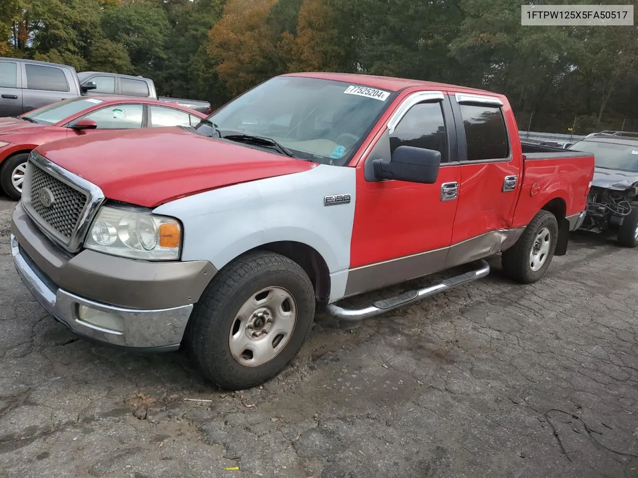 2005 Ford F150 Supercrew VIN: 1FTPW125X5FA50517 Lot: 77525204