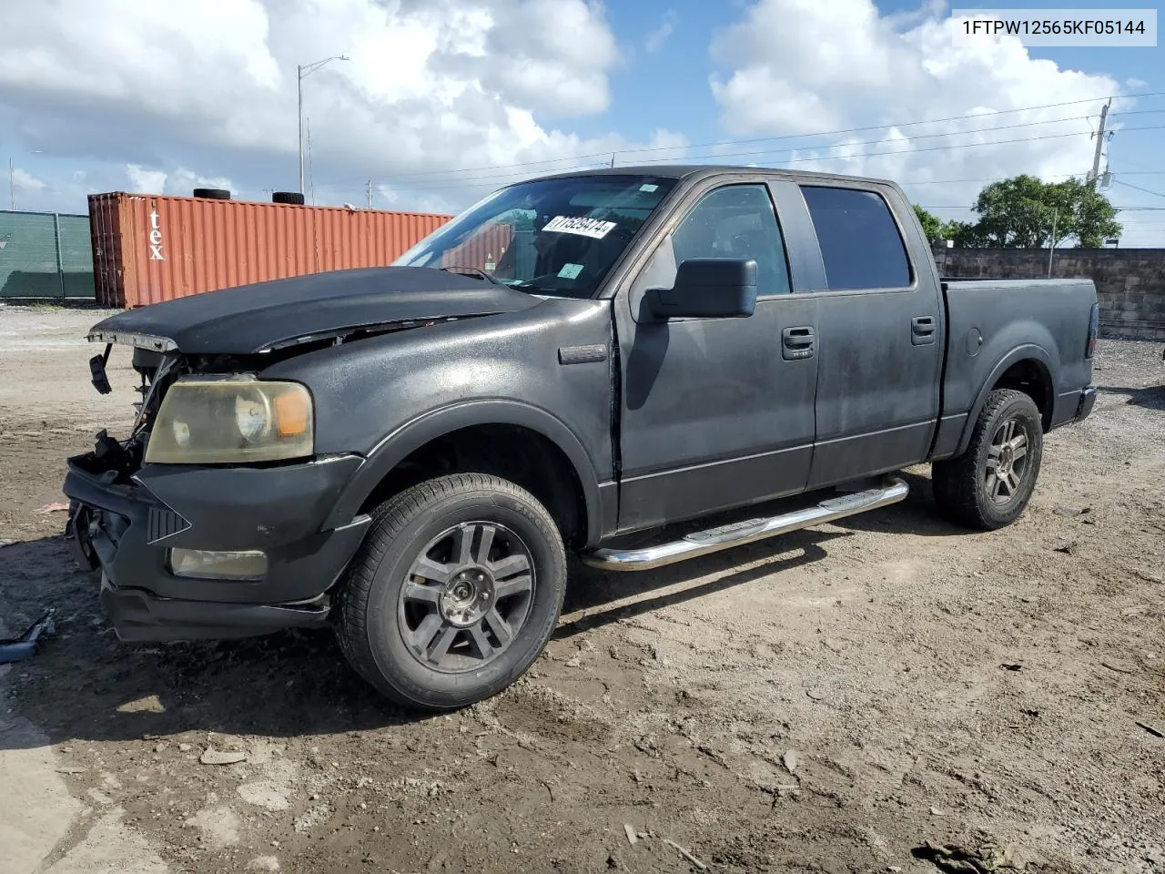 2005 Ford F150 Supercrew VIN: 1FTPW12565KF05144 Lot: 77529474