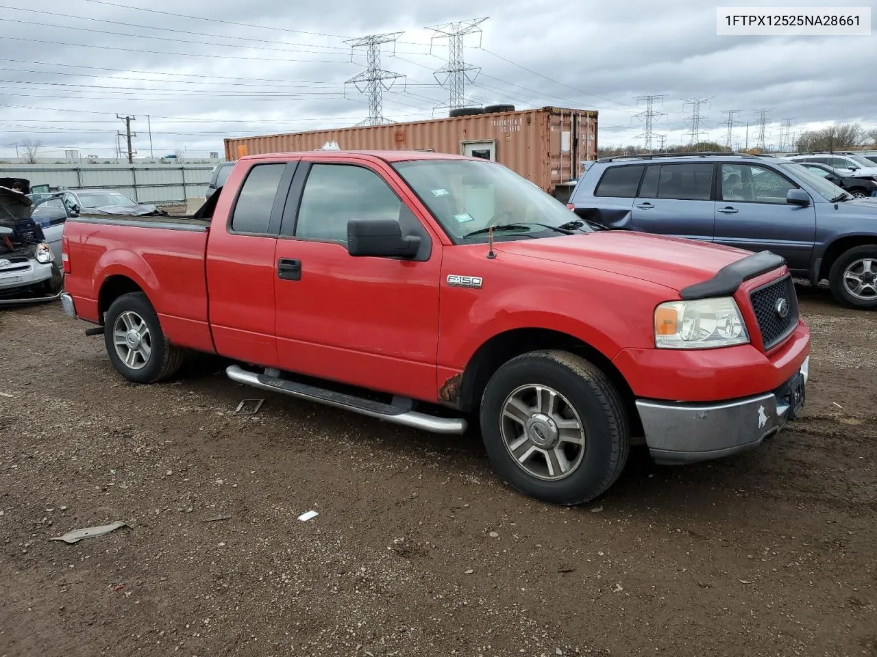 2005 Ford F150 VIN: 1FTPX12525NA28661 Lot: 77998294