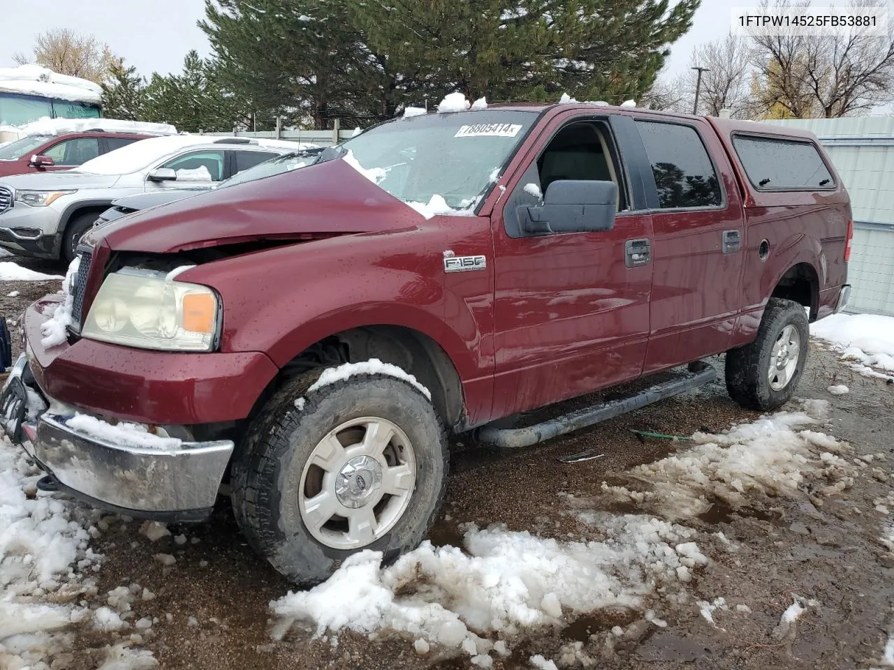 2005 Ford F150 Supercrew VIN: 1FTPW14525FB53881 Lot: 78805414