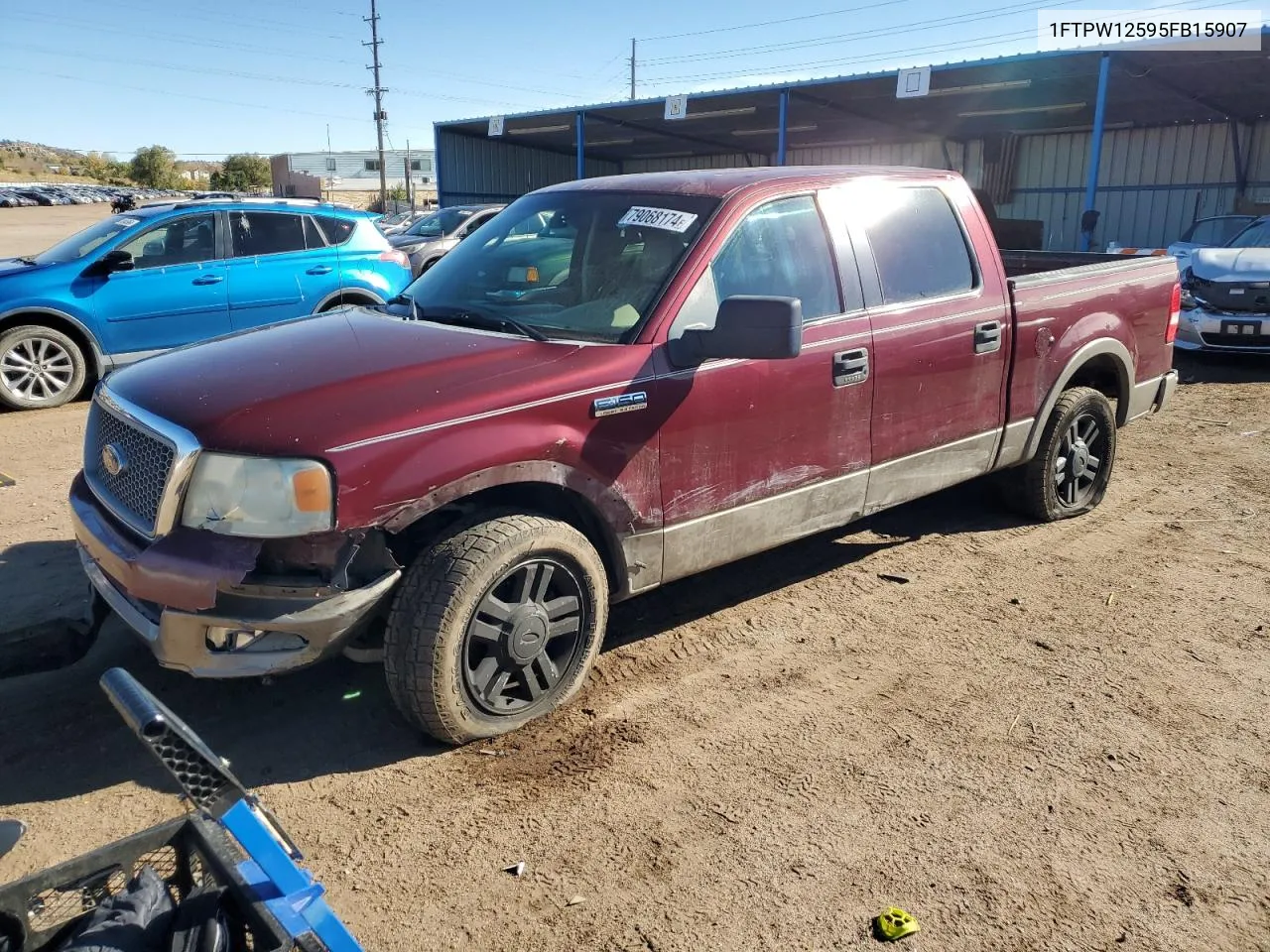 2005 Ford F150 Supercrew VIN: 1FTPW12595FB15907 Lot: 79068174