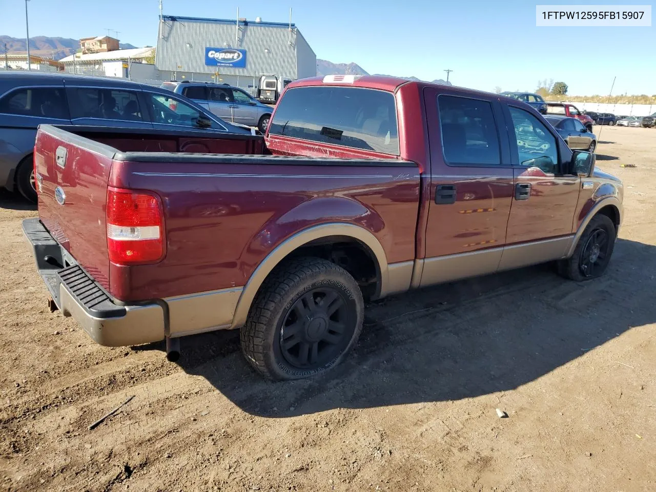 2005 Ford F150 Supercrew VIN: 1FTPW12595FB15907 Lot: 79068174