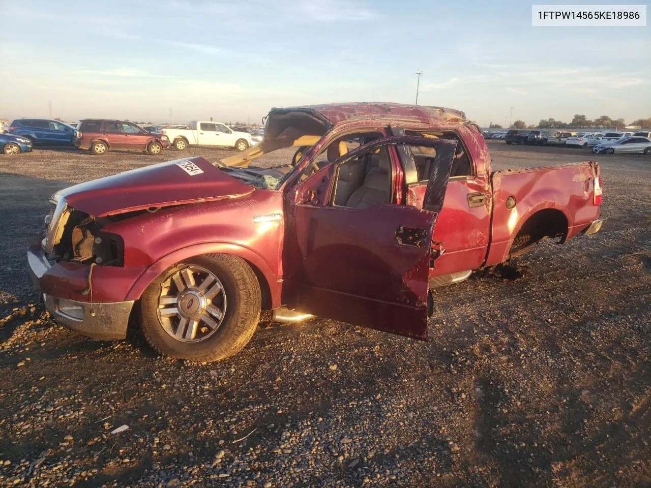 2005 Ford F150 Supercrew VIN: 1FTPW14565KE18986 Lot: 80273264