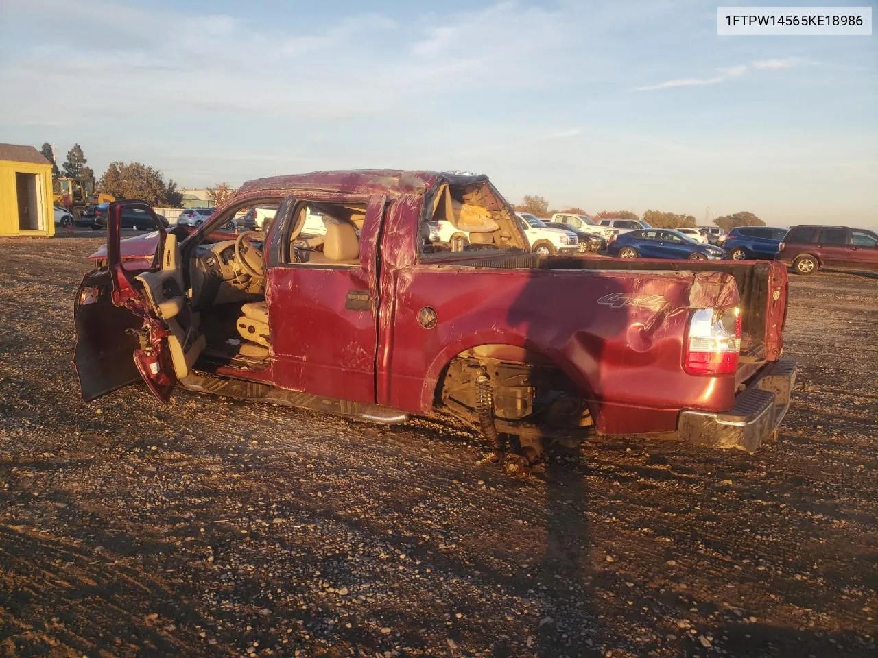 2005 Ford F150 Supercrew VIN: 1FTPW14565KE18986 Lot: 80273264