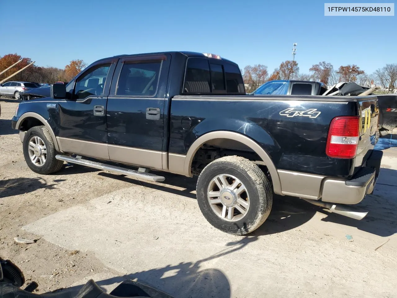 2005 Ford F150 Supercrew VIN: 1FTPW14575KD48110 Lot: 80547814